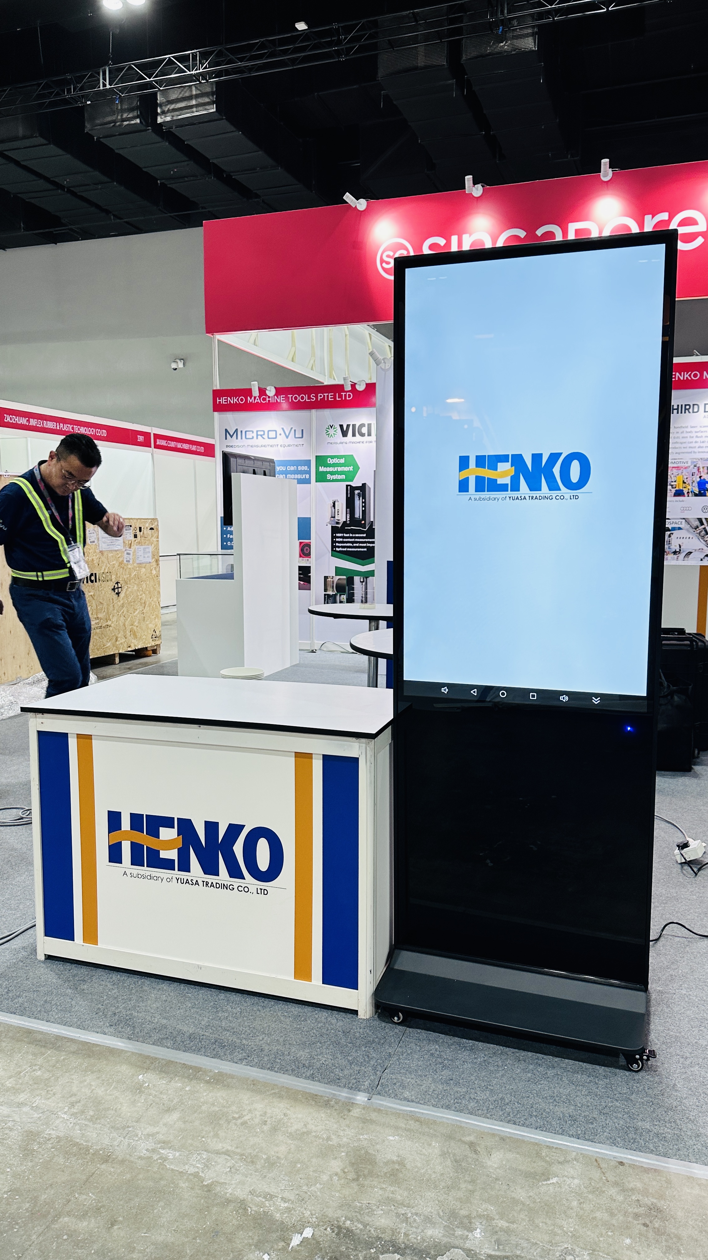 Henko Singapore digital standee display