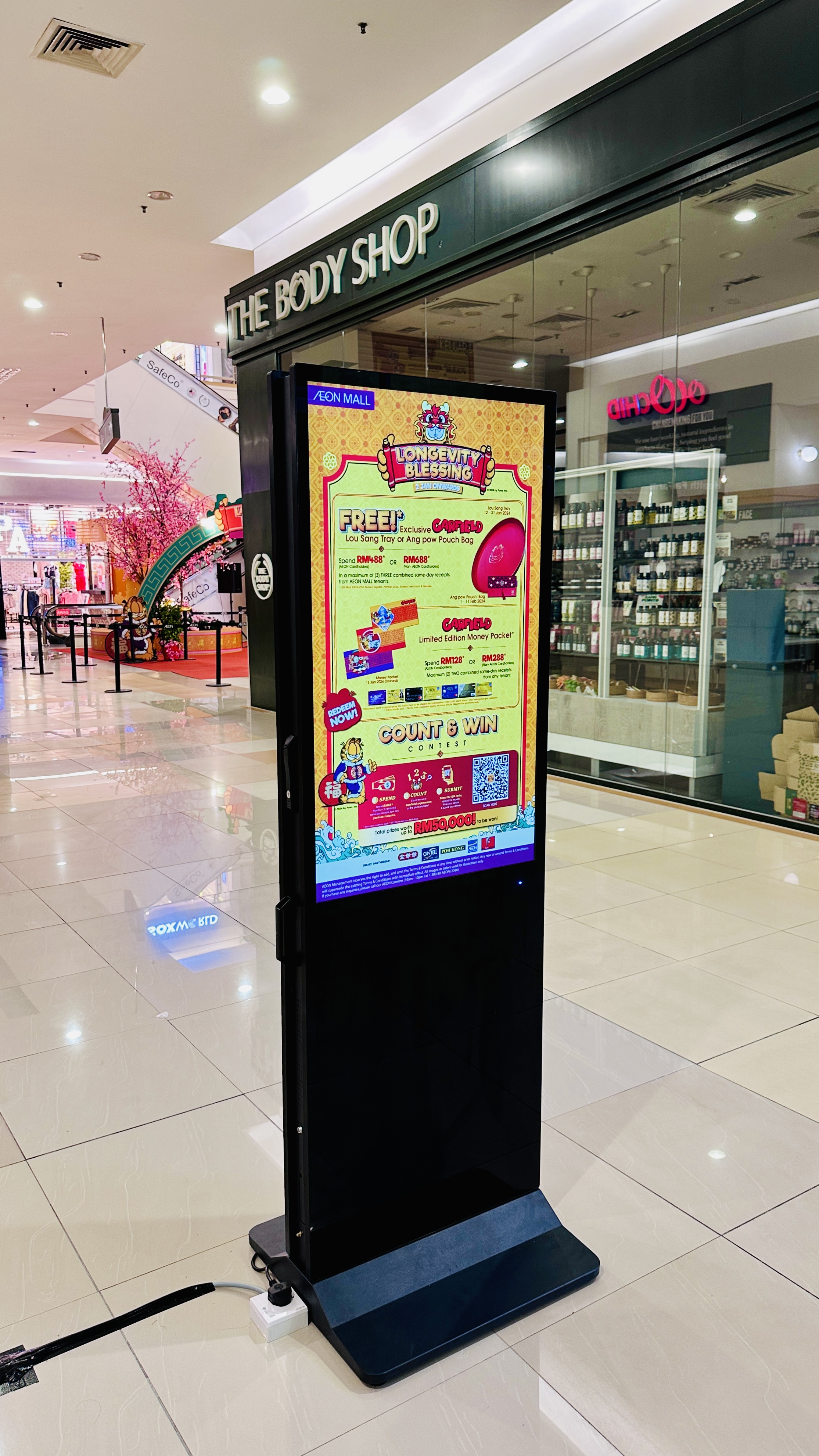Aeon Cheras Selatan double sided digital standee display
